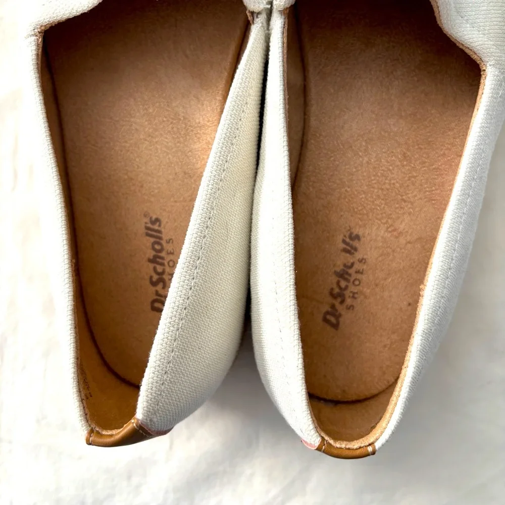Dr Scholl’s Sun Ray Espadrilles Loafer White Canvas Sporty and Sustainable